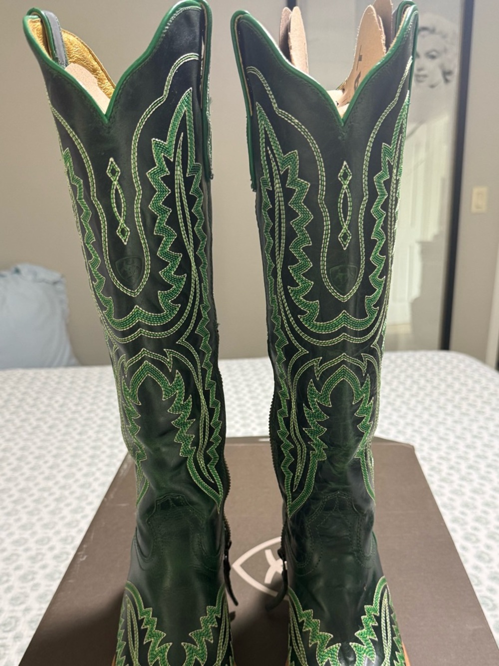Women’s Ariat Casanova Cowboy Boots Lucky Clover Size 7.5 - Picture 8 of 14